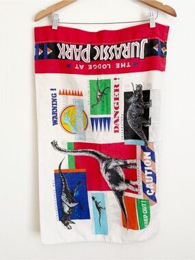 Vintage 90s Jurassic Park Pillow Case 1992 T Rex Dinosaurs Bibb Bedding T Rex
